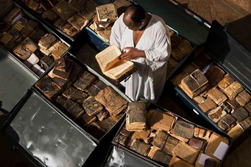 ancient-manuscripts-from-mali-niger-ethiopia-sudan-and-nigeria-line-storage-cases-at-abdel-kader-haidaras-home-the-director-of-bibliotheque-mama-haidara-de-manuscripts-timbuktu-th