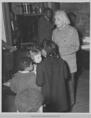 Einstein with the children of Lincoln University Faculty, May 3rd 1946