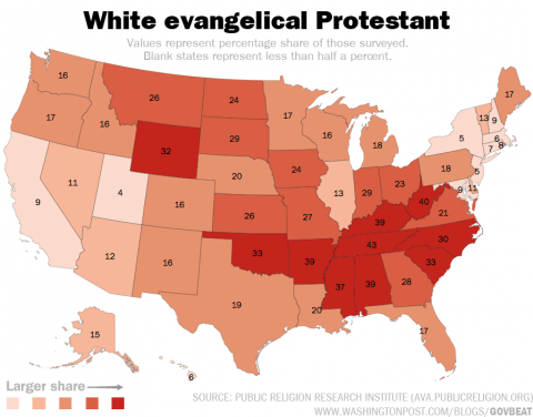 white-evangelical-protestant-map